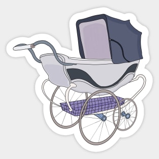 Antique Baby Carriage Vintage Sticker